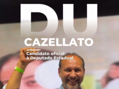 Ex-prefeito Du Cazellato, com aprovação de 80% em sua gestão, agora candidato a deputado estadual.